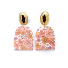 Load image into Gallery viewer, Retro Floral Print Dangles