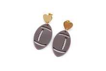 Load image into Gallery viewer, Football Dangle Earrings