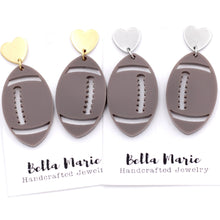 Load image into Gallery viewer, Football Dangle Earrings