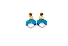 Load image into Gallery viewer, Teal Dangle Earrings