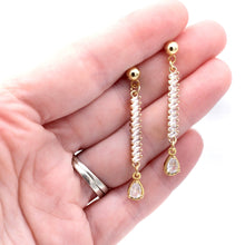Load image into Gallery viewer, Rhinestone Bar Dangles