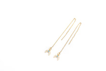 Load image into Gallery viewer, Gold Crescent Boho Threader Earrings