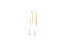 Load image into Gallery viewer, Gold Crescent Boho Threader Earrings
