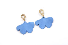 Load image into Gallery viewer, Blue Ginkgo Dangles