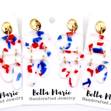 Load image into Gallery viewer, Abstract Terrazzo Dangle Earrings