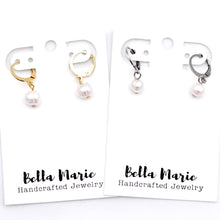 Load image into Gallery viewer, Pearl Leverback Earrings