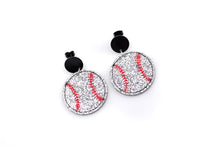 Load image into Gallery viewer, Glitter Baseball Dangles