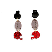 Load image into Gallery viewer, Football Helmet Earrings