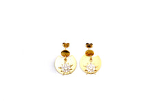 Load image into Gallery viewer, Rhinestone Star Crescent Earrings