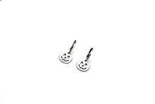 Load image into Gallery viewer, Silver Pumpkin Earrings
