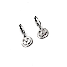 Load image into Gallery viewer, Silver Pumpkin Earrings
