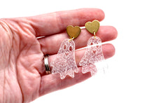Load image into Gallery viewer, Glitter Ghost Earrings
