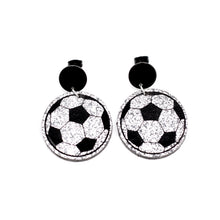 Load image into Gallery viewer, Glitter Soccer Dangles