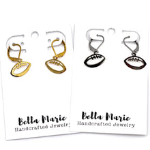 Load image into Gallery viewer, Football Leverback Earrings