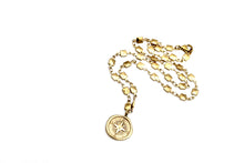Load image into Gallery viewer, Gold Compass Charm Necklace