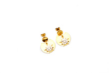 Load image into Gallery viewer, Rhinestone Star Crescent Earrings