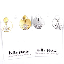 Load image into Gallery viewer, Rhinestone Star Crescent Earrings