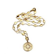 Load image into Gallery viewer, Gold Compass Charm Necklace