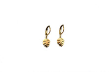 Load image into Gallery viewer, Tiny Monstera Earrings