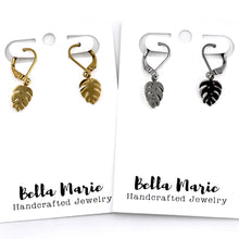 Load image into Gallery viewer, Tiny Monstera Earrings