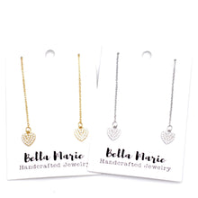 Load image into Gallery viewer, Heart Threader Earrings