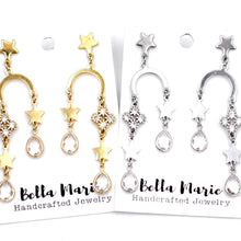 Load image into Gallery viewer, Asymmetrical Star Earrings