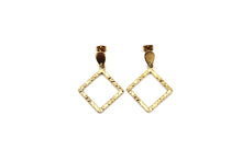 Load image into Gallery viewer, Textured Diamond Earrings