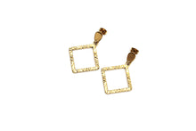 Load image into Gallery viewer, Textured Diamond Earrings