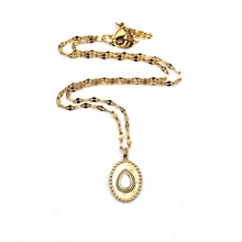 Load image into Gallery viewer, Gold Oval Boho Necklace
