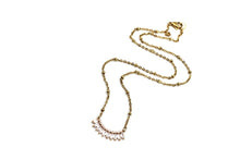 Load image into Gallery viewer, Gold Oval Rhinestone Curved Bar Necklace