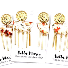 Load image into Gallery viewer, Fall Leaf Glitter Earrings
