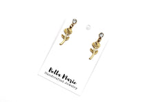 Load image into Gallery viewer, Simple Rose Dangle Earrings