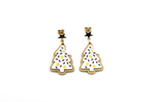 Load image into Gallery viewer, Christmas Tree Cookie Earrings