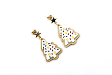 Load image into Gallery viewer, Christmas Tree Cookie Earrings