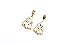 Load image into Gallery viewer, Christmas Tree Cookie Earrings