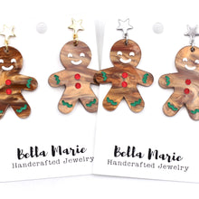 Load image into Gallery viewer, Gingerbread Acrylic Earrings