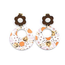 Load image into Gallery viewer, Retro Print Halloween Earrings
