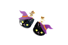 Load image into Gallery viewer, Witch Cat Earrings