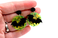 Load image into Gallery viewer, Bat Moon Earrings