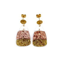 Load image into Gallery viewer, Glitter Candy Corn Earrings