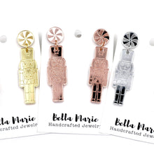 Load image into Gallery viewer, Metallic Nutcracker Earrings