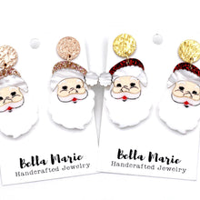 Load image into Gallery viewer, Santa Face Earrings