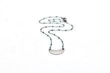 Load image into Gallery viewer, Silver Crescent Necklace