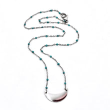 Load image into Gallery viewer, Silver Crescent Necklace