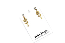 Load image into Gallery viewer, Simple Rose Dangle Earrings