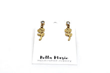 Load image into Gallery viewer, Simple Rose Dangle Earrings