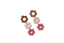 Load image into Gallery viewer, Triple Flower Earrings
