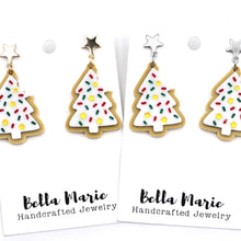 Load image into Gallery viewer, Christmas Tree Cookie Earrings