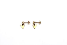 Load image into Gallery viewer, Dainty Gold Reindeer Earrings