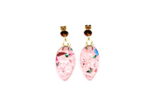 Load image into Gallery viewer, Pink Christmas Light Earrings